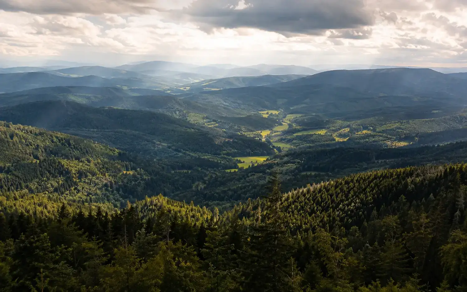 Höhenzüge über dem Nordschwarzwald